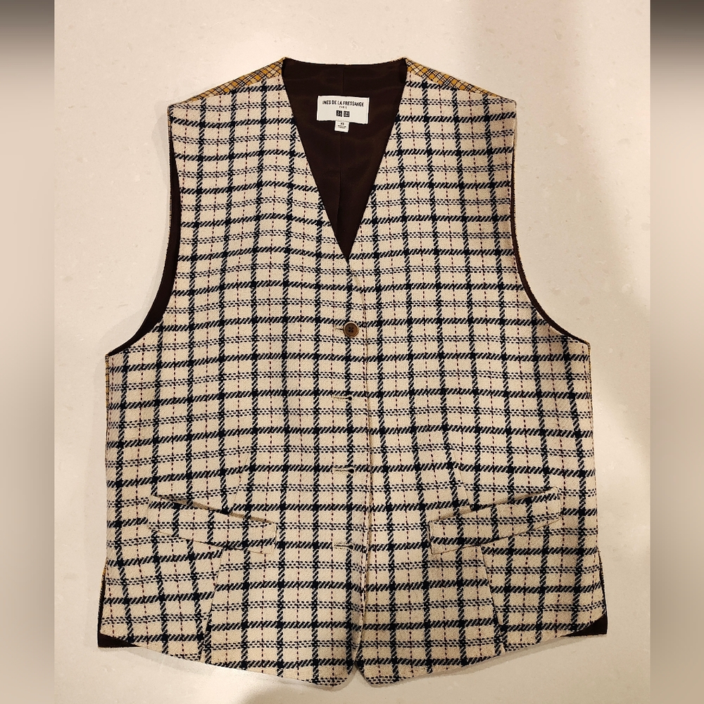 Uniqlo x Ines de la Fressange Plaid Vest
